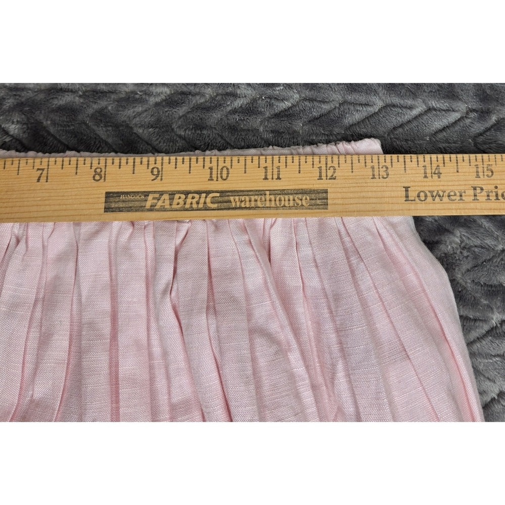 NEW w/Tags Sofie The Label Pleated Skirt Women's Medium Pink Linen Blend Preppy - Picture 7 of 9